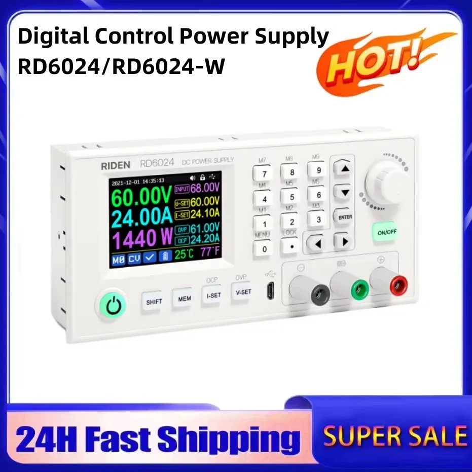 NEWRDRD6024RD6024W60V24AUSBWiFiDCAdjustableStep-DownDesktopPowerStep-DownConverter2.4InchColorDisplay-AliExpress