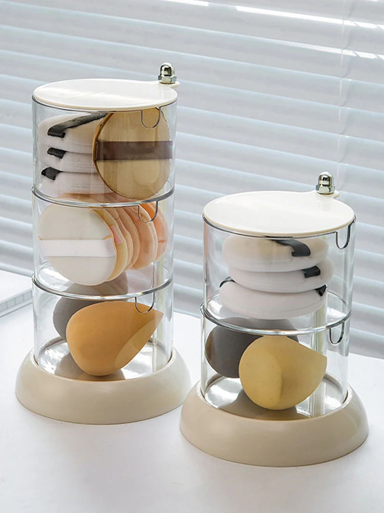 Jewelry Box Transparent Rotating Multi-layer Storage Box Earrings Necklace Bracelet Headband Jewelry Box 360 Degree Dust-proof
