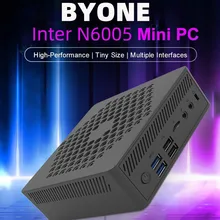 Byone Mini Pc DDR4 16G 8GB RAM Mini Pc Pentium N6005 512GB SSD RJ45 Windows11 Desktop Gaming Mini Computer Inter Celeron N5105