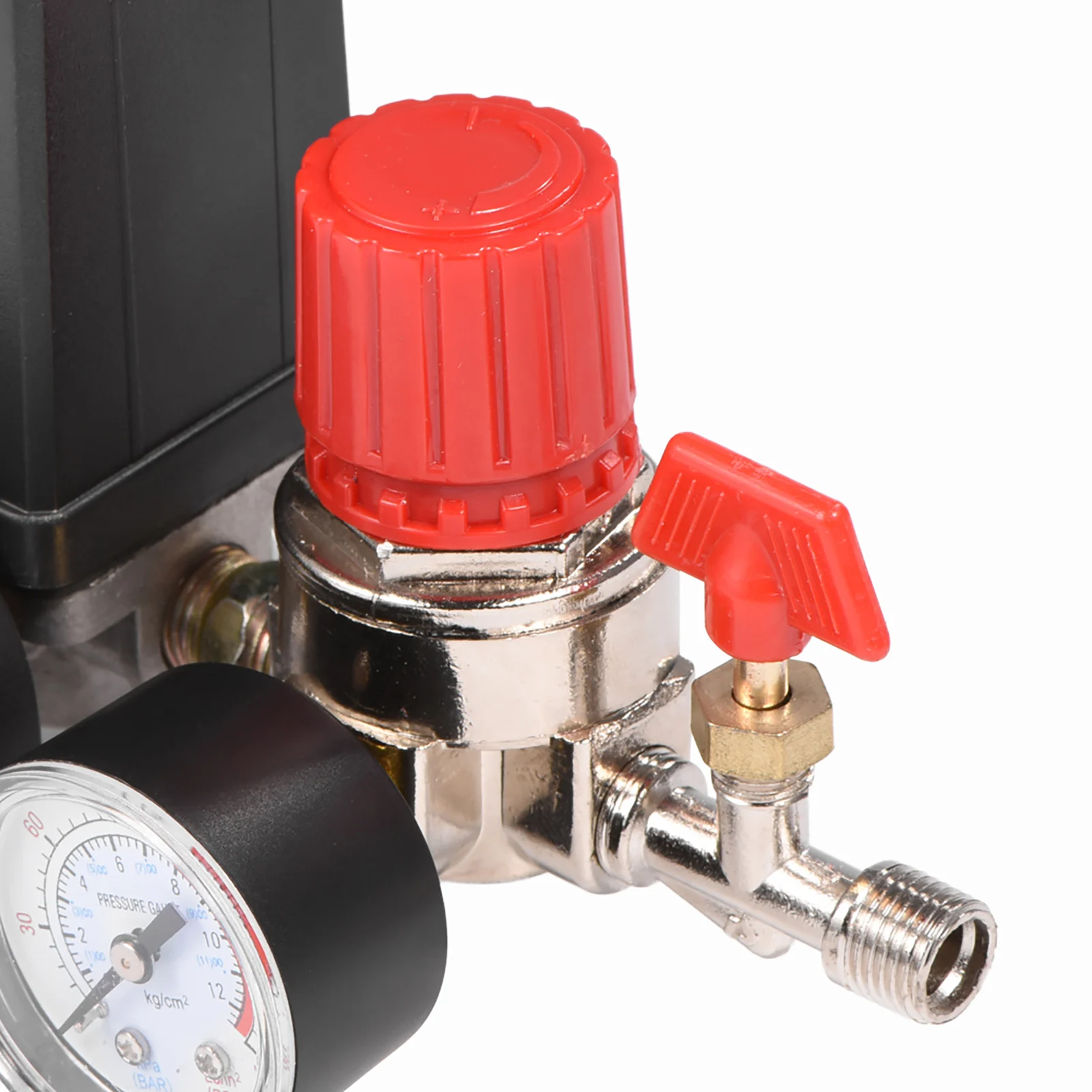 Air Compressor Pressure Switch Small Air Compressor Pressure Switch Control Valve Regulator with Gauges Air Compressor Valve