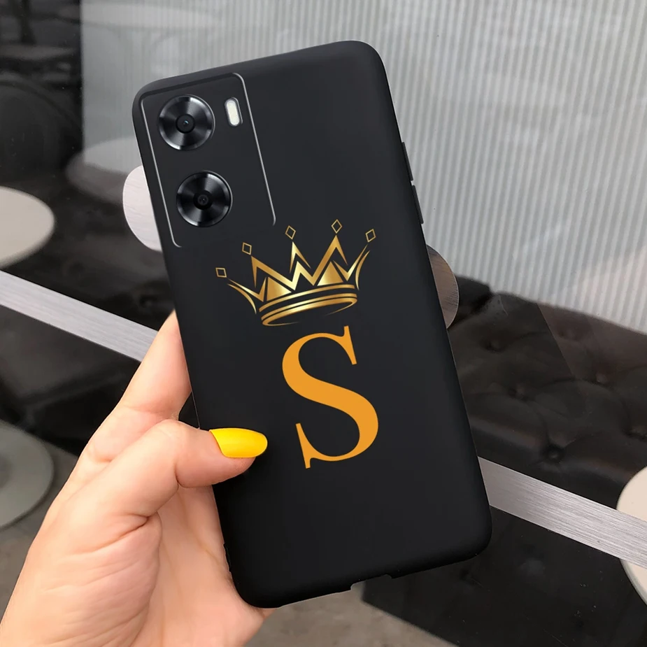 Cute Crown Letters Soft TPU Matte Phone Case - Enhanced Protection and Style