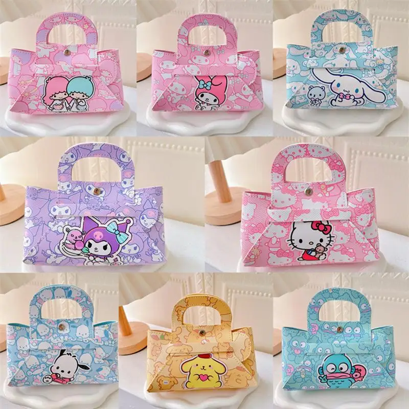 

Мультяшный Kitty Kuromi Cinnamoroll Melody почтовый принт Hangyodon Детская сумка маленькая симпатичная креативная монетница кошелек для детей