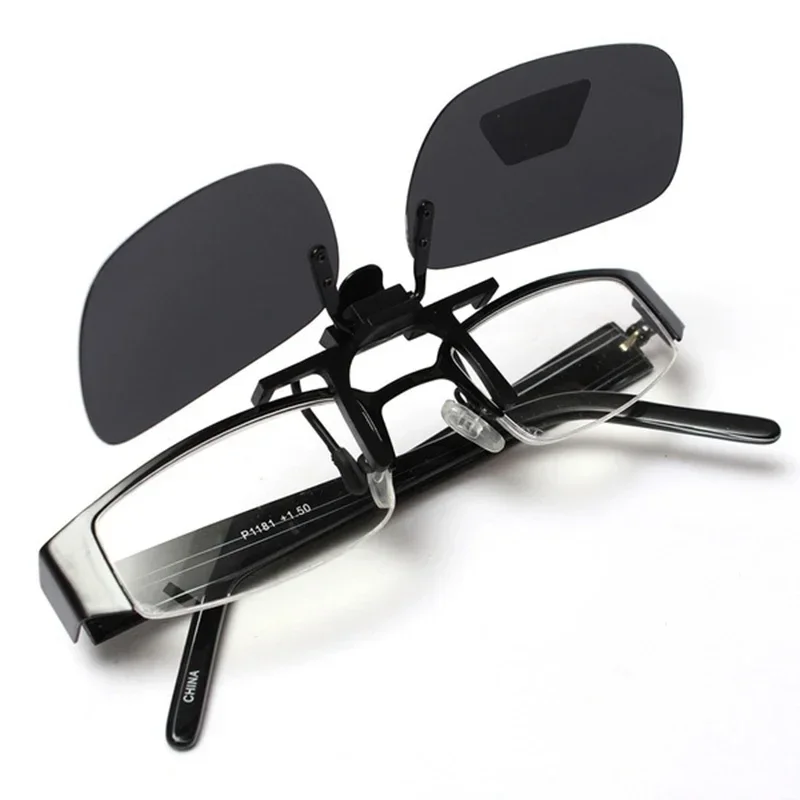 Clip On Sunglasses Polarized Clip-on Sunglasses UV400 Protection Clip-on Eyewear Driver Driving Fishing Night Vision Goggles gafas de sol hombre