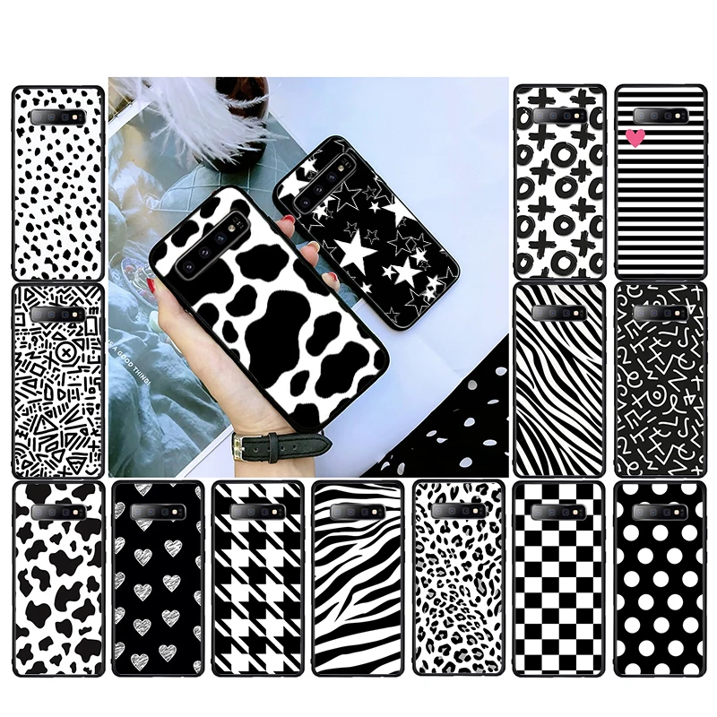 Cow Zebra Leopard Polk Dot Custodia Per Telefono Bianca Nera Per Samsung Galaxy S23 S22 S20 Ultra S20 S22 Plus S21 S10 S9 Plus S10E S20 Fe