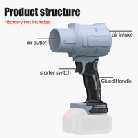 1000W Turbo Fan Violent Fan Thrust Stepless Speed High Power Turbo Fan Leaf Blower Handheld Mini Jet Fan for Makita Battery 2