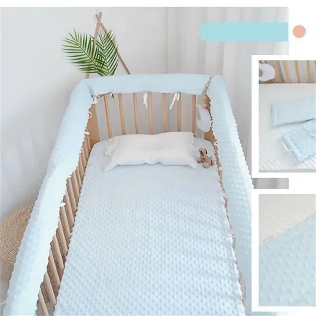 Cartoon Print Pattern Crib Bumper Children Bed Anti-collision Protection Strip Crib Guardrail Cotton Soft Wrapping Edge Cushion 3