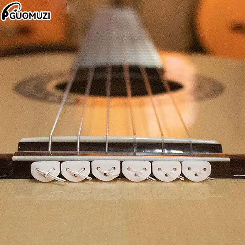 

12Pcs/Set Classical Guitar String Retainer String Guide String Buckle Triple-Cornered Chord Tie For Guitar Ukulele Accessories