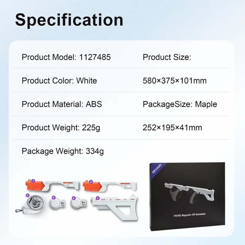 For PlayStation VR2 glasses machine Gun stock holder shooting game expansion fixed frame for vr2 stock accessories