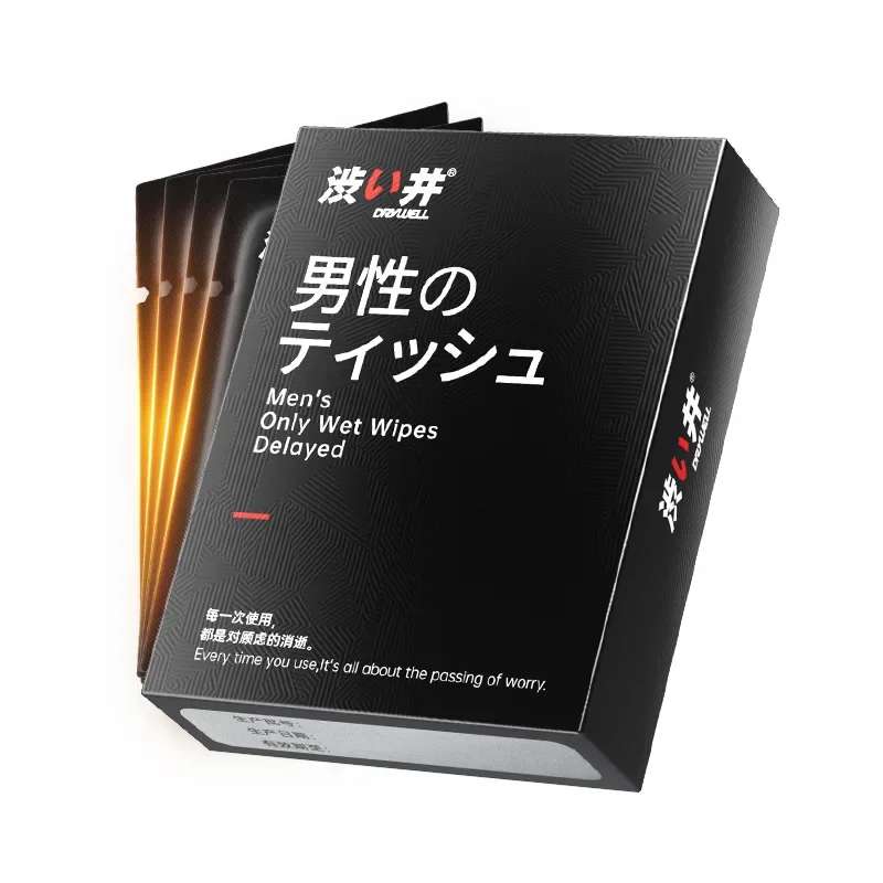 DRY WELL 8pcs Sex Delay Wipes Non-Numbing Male Long-lasting Delay Flirting Nourish Yin and Strengthen Yang Adult Products