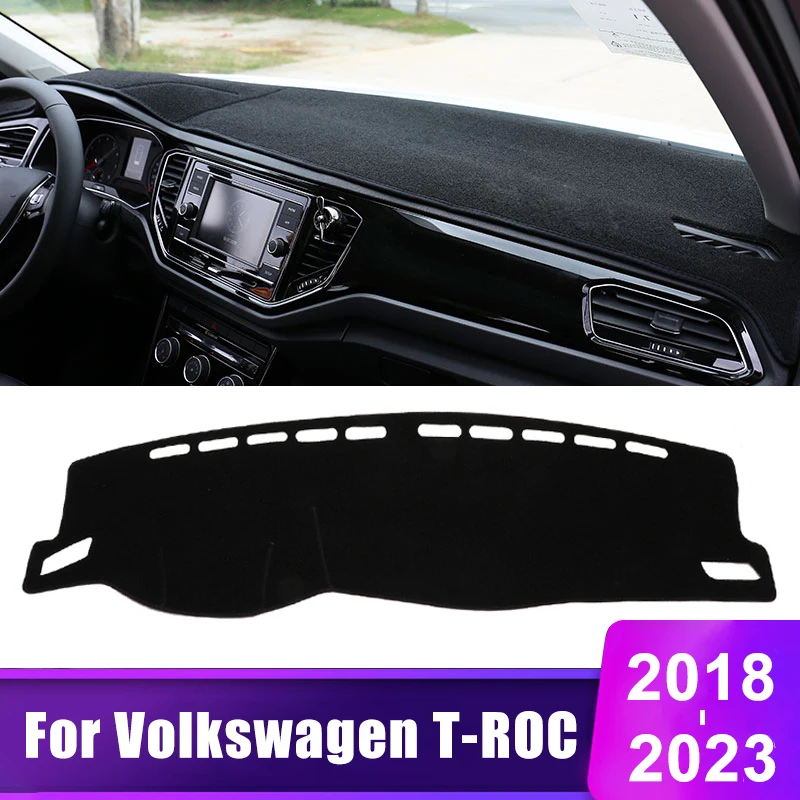 

For Volkswagen VW T-ROC TROC 2018 2019 2020 2021 2022 2023 Car Dashboard Sun Shade Cover Non-slip Pad Accessories