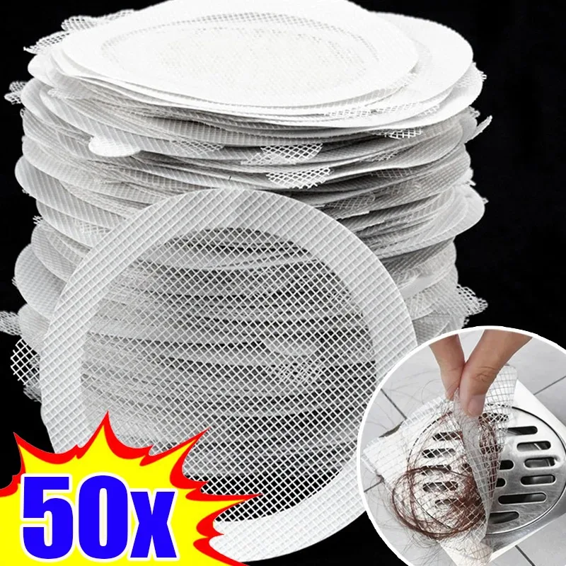 Floor Drain Sticker 50/1Pcs Anti-blocking Hair Catcher Filter