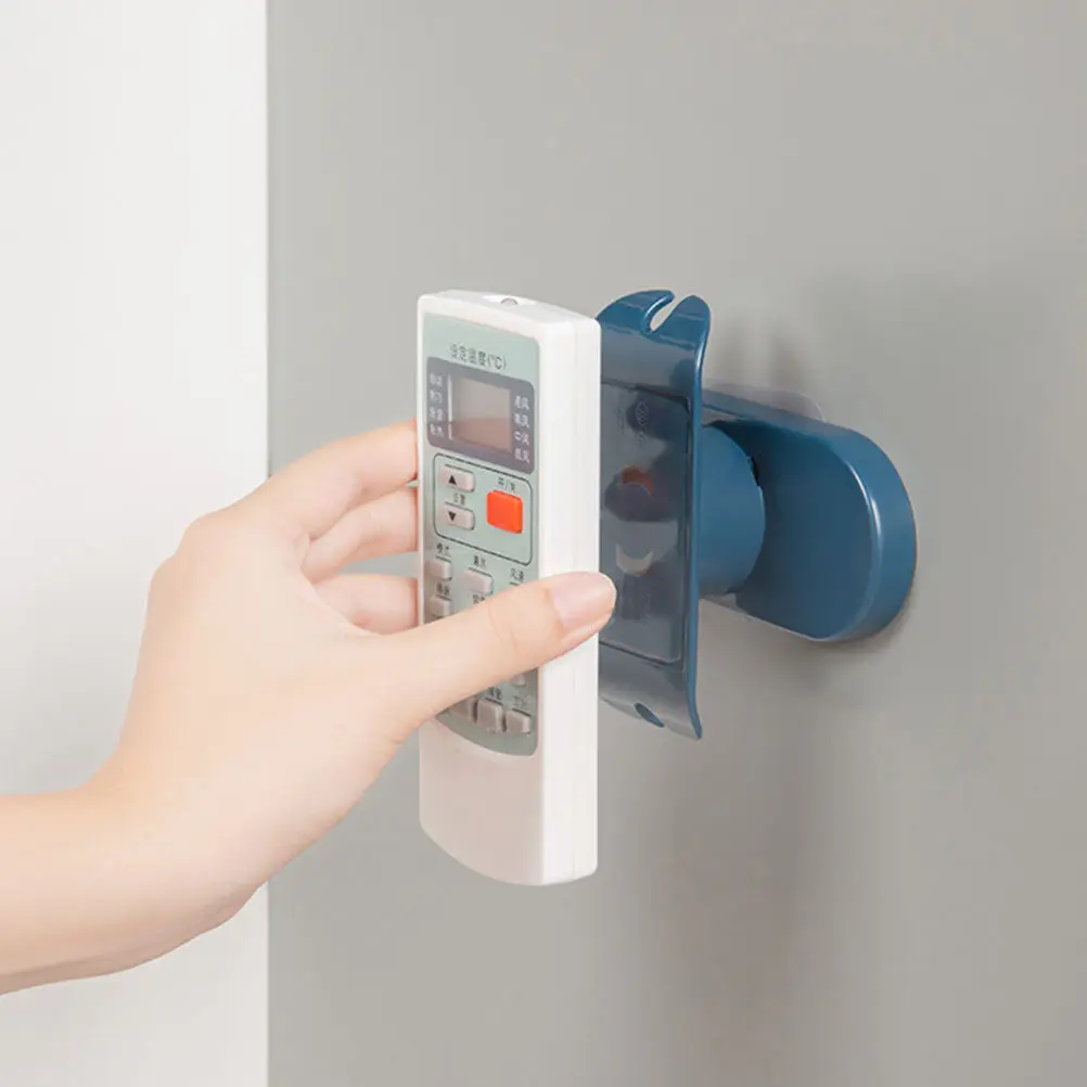 2개입 전원 스트립 고정기 플라스틱 펀치 없는 자가 접착식 벽걸이 소켓 홀더 케..