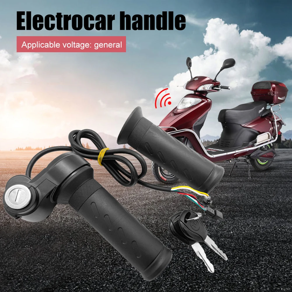 2/4PCS Electric Bicycle Handle Left+Right Electric Bicycle Twist Throttle Grip Acceleration Handle For Motor Electric Scooter ﻿