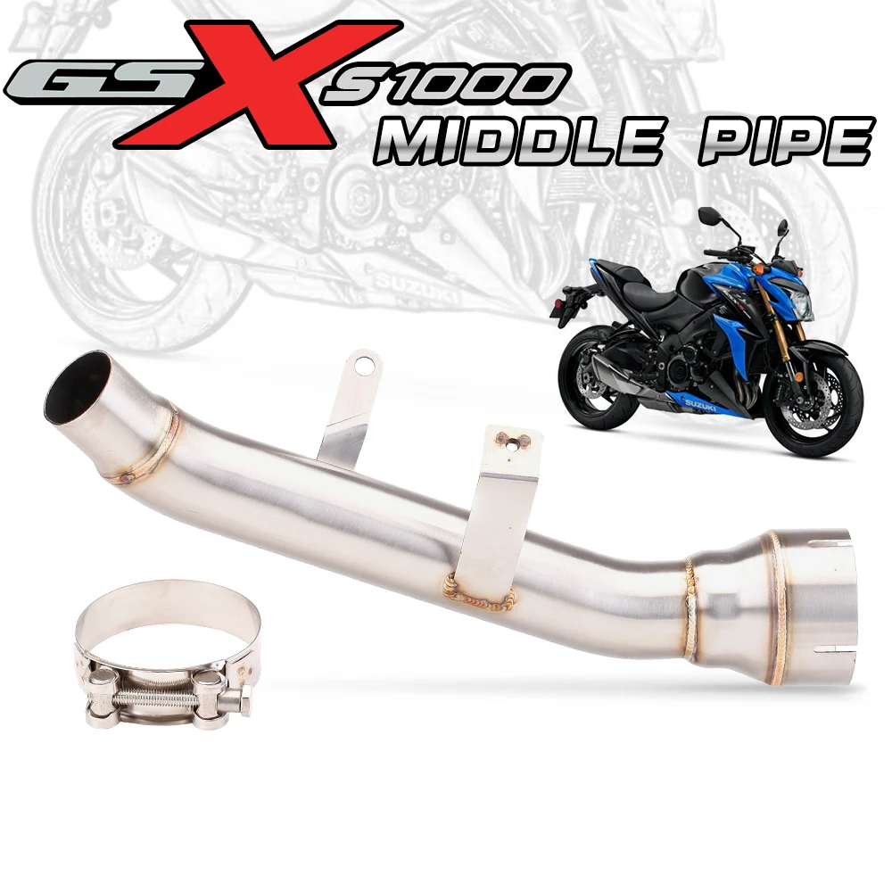 

Racing line exhaust original position mid pipe link pipe Mid Tube 60mm for HONDA GSXS1000 GSX S1000 2008-2012