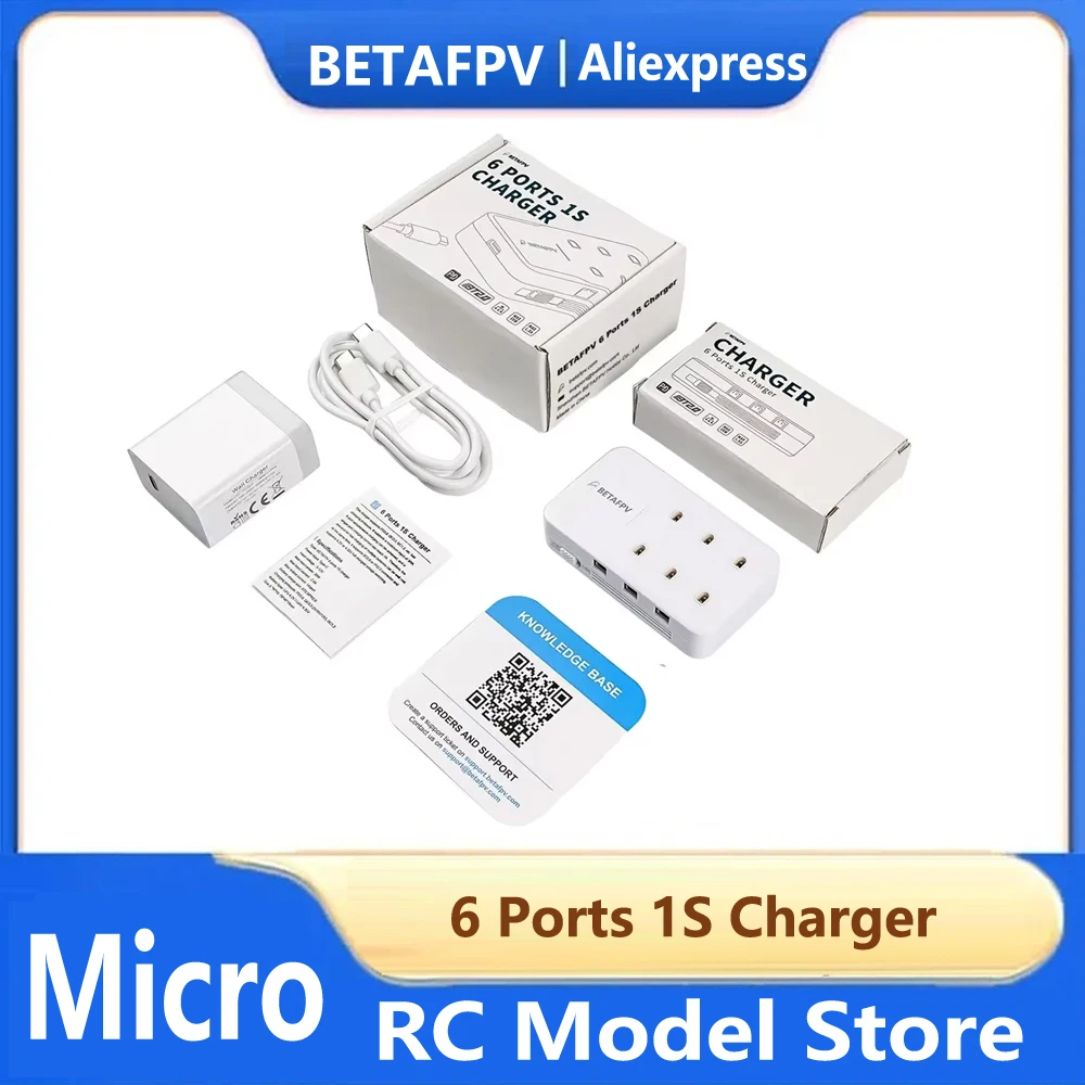 Chargeur Batterie Drone 6 Ports 1S PH2.0/BT2.0 30W Type-C