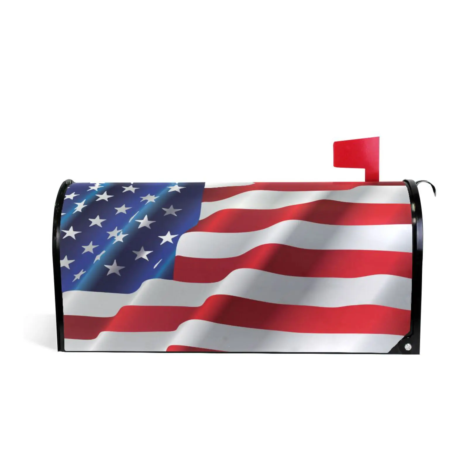 American USA Flag PVC Magnetic Mailbox Cover Standard Size Sun Protection Waterproof Garden Yard Letter Post Box Cover Decor