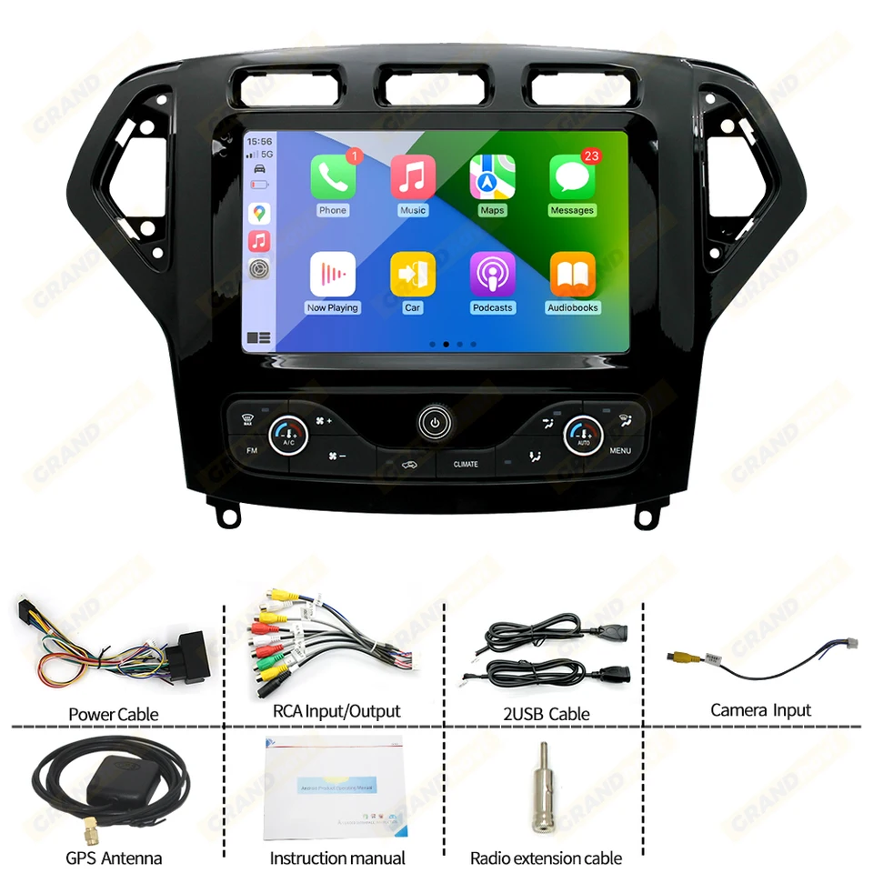Autoradio Android 13 Pour Ford Mondeo MK4 / Galaxy – Écran 9.7 Pouces, CarPlay, GPS, 2+64 Go
