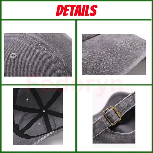 Fedoryn Custom Logo Baseball Cap for Men and Women DIY Design Letter Embroidery Retro Hat Customize Cap Graphic Print Wholesale - Image 6