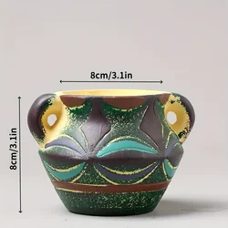 Charming Ceramic Succulent Planter with Drainage - Indoor Decorative Flower Pot (Green - 1PC)
