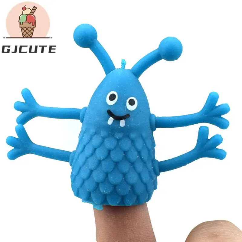 4Pcs/Set Novelty Plastic Cute Expression Hand Puppets Children Kids Finger Puppets Toy Parents Storytelling Props Christmas