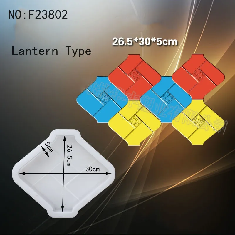 Description Picture 3 of itemThe New Manually Paving Cement Brick Concrete Molds DIY Plastic Path Maker Mold Garden Stone Road Mold Garden Decoration