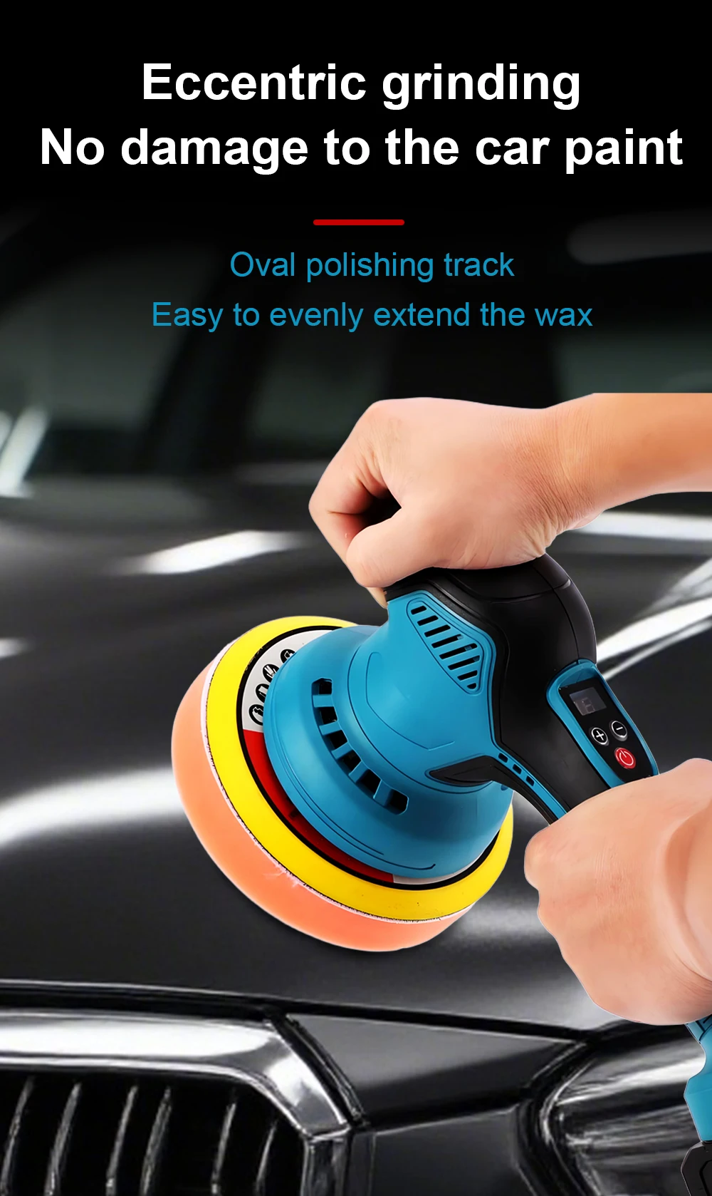 Cordless Electric Car Polisher Handheld Lithium-Powered Multi-Functional Waxing