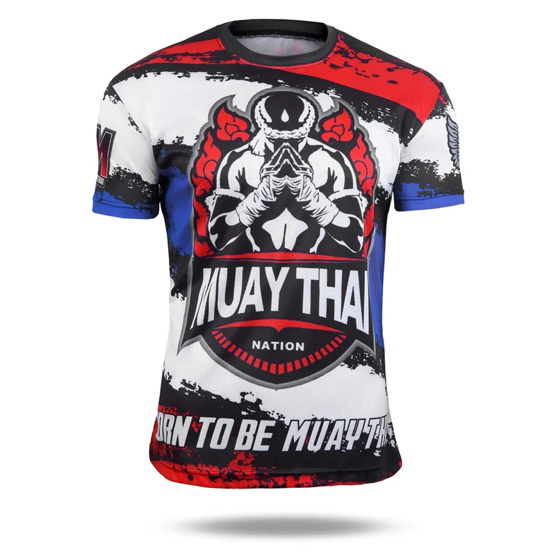

New Summer 3D Muay Thai Printed T Shirt Cool Sports T-shirts For Men Fashion Streetwear Short Sleeves Gym Tee Shirts Cloting Top