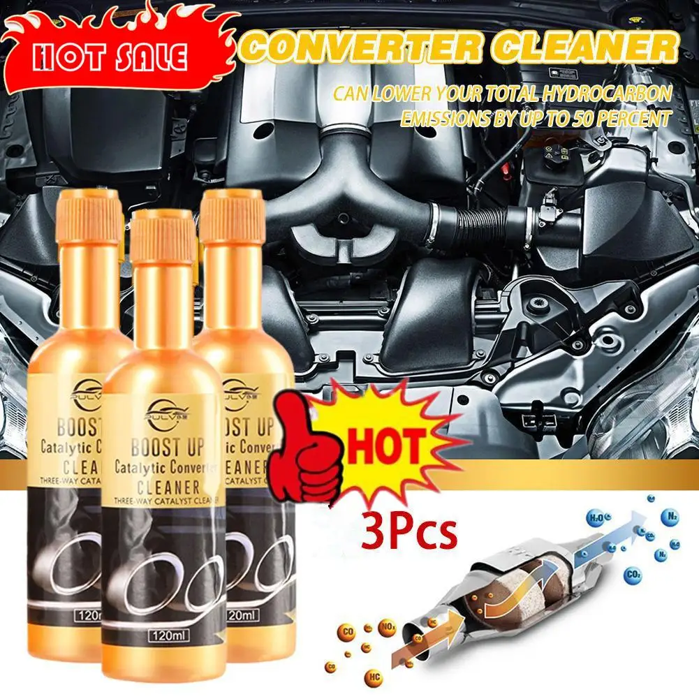 3pcs 120ML car catalytic converter cleaners catalysts automobile cleaner engine accelerators CSV easy to clean catalytic converter cleaner