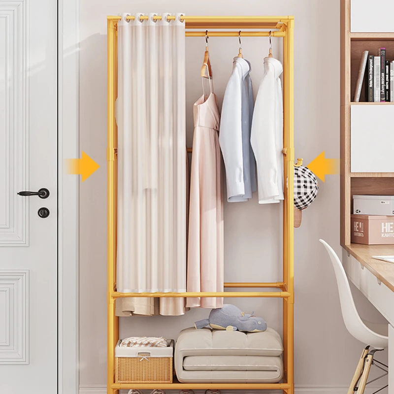 Cloth Wardrobe DIY Assembly Hanging Clothes Racks Bedroom Storage