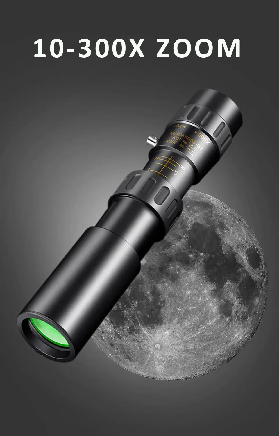 Teleskop z zoomem 10-300x40 HD Przenośna, mocna lornetka Profesjonalny monokular dalekiego zasięgu Niski noktowizor do polowań 8 Sda9b435d94634579a7015fcd79970df1G Teleskop z zoomem 10-300x40 HD Przenośna, mocna lornetka Profesjonalny monokular dalekiego zasięgu Niski noktowizor do polowań