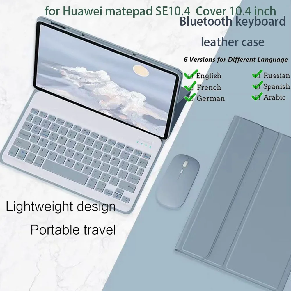 

Keyboard Case for Huawei matepad se 10.4cover Magnetic portable Keyboard For HuaWei 10.4inch Case English German Arabic Keyboard