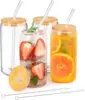 18.6OZ Glass Cup With Lid and Straw Transparent Bubble Tea Cup  Glass Beer Can Milk Mocha Cups1/2/4 Set Breakfast Mug Drinkware 18.6OZ Glass Cup With Lid and Straw Transparent Bubble Tea Cup  Glass Beer Can Milk Mocha Cups1/2/4 Set Breakfast Mug Drinkware