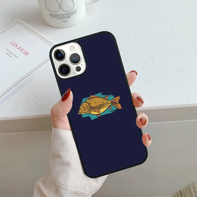 Fish Fishing Carp Phone Case For iPhone 14 15 13 12 Mini XR XS Max Cover  For Apple 14 15 11 Pro Max 8 7 Plus SE2020 Coque