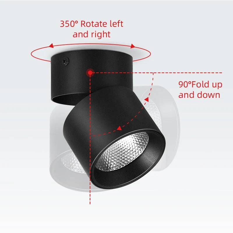 스포트 Led 통 Plafonniers 표면 마운트 알루미늄 천장 조명 220V 5/10/15/25W 데코 거실 포커스 램프