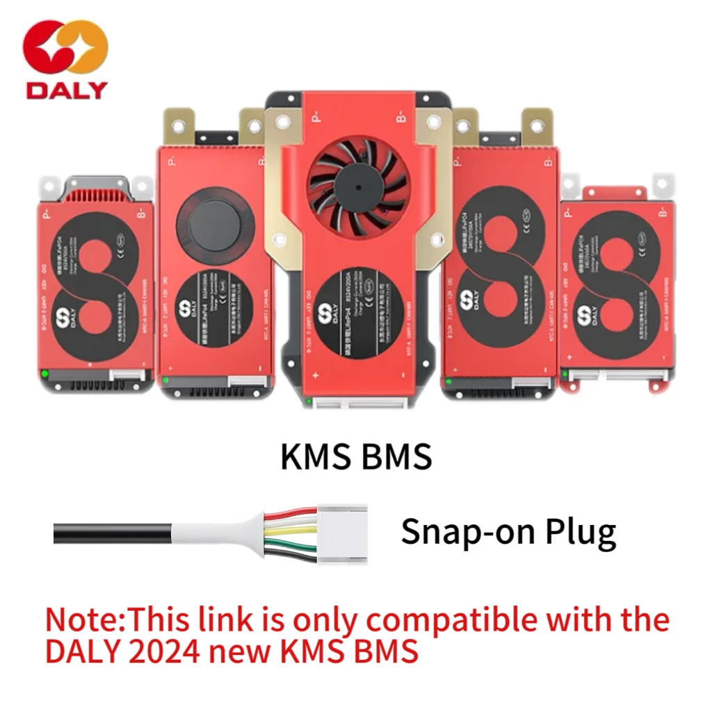 Daly 2024 KMS 스마트 BMS 와이파이 블루투스 모듈, 4.3 인치, 3 인치 LCD 스크린, UART RS485 케이블, Lifepo4 리튬 이온 배터리 액세서리