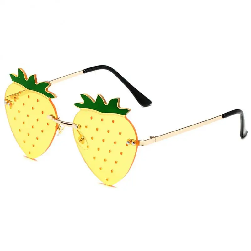 1~4PCS Sunglasses Wear Resistant Frameless Strawberry Sunglasses Clothing Accessories Funny Glasses Fashion Personality Uv400