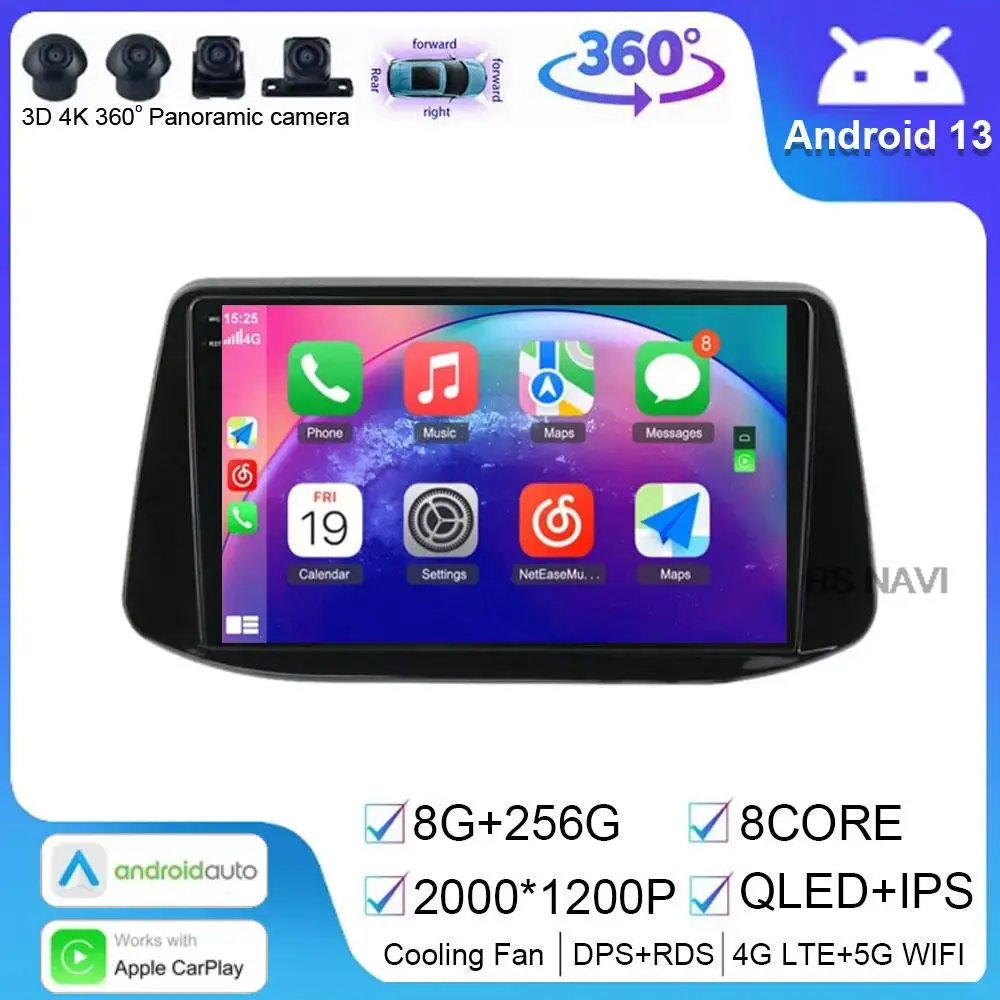 

9'' Android 13 Radio Multimedia Navigation Video Player For Hyundai i30 2017 2018 Car GPS RDS Carplay AUTO 2din No DVD DSP WIFI