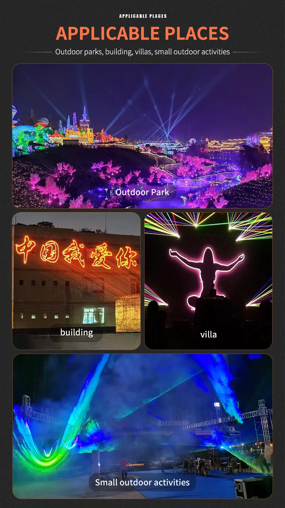 IP65 3W 3D Scanner RGB Laser Light Animation Beam Laser Effect DJ Stage Laser Li