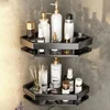 Punch-free Corner Rack Bathroom Shelf Shelves Wall Mounted Shower Storage Aluminum Holder Bathroom Kitchen Organizer Accessorie 1