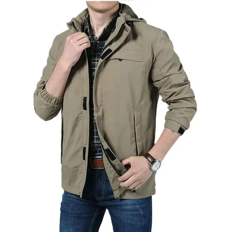 thumbnail image 1 of Ropa de golf de moda Chaquetas frías para hombres Ropa de lujo de diseñador Ropa para acampar Ropa para hombres Jersey de béisbol Impermeable con capucha Trabajo de invierno, 1 of 5