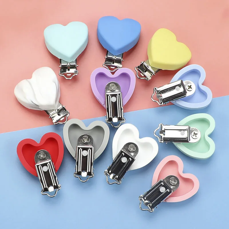 manual breast pump TYRY.HU Round/Heart Shaped Pacifier Clip Baby Pacifier Chain DIY Accessories Baby Nipple Clips Toy BPA Free Baby Teether baby milk powder scoop