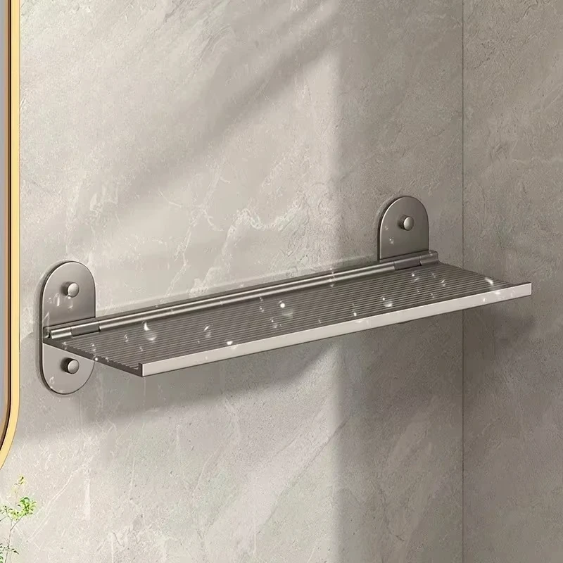 Bathroom Shelf Punch-Free Alumimum Storage Rack Foldable Shelf for Wall Bathroom Wash Basin Cosmetics Storage Organizers Shelves
