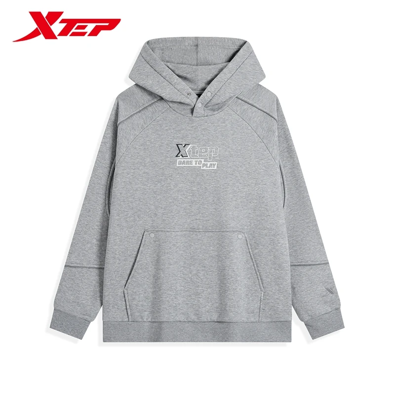 Xtep Pullover Sweater Men and Women Winter Hooded Hoodie 876427930005