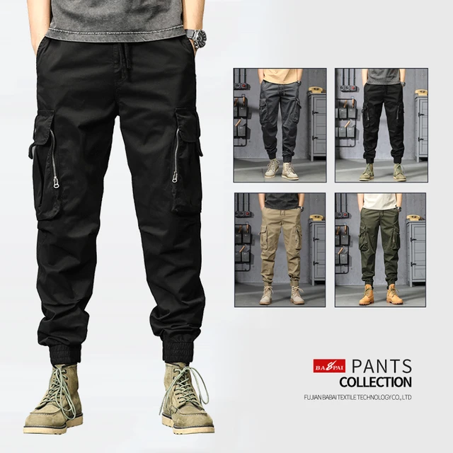 Pantalones Cargo Elásticos Para Hombre Moda Deportivo Militar Con
