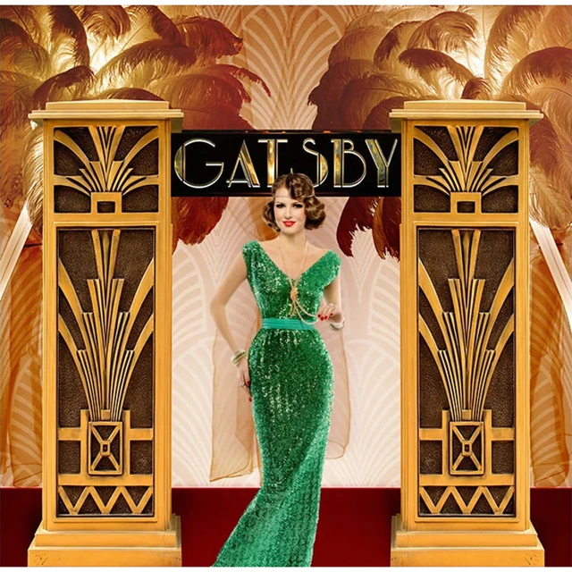 Gatsby Theme Roaring 20s Birthday Party Decoration Banner Backdrop