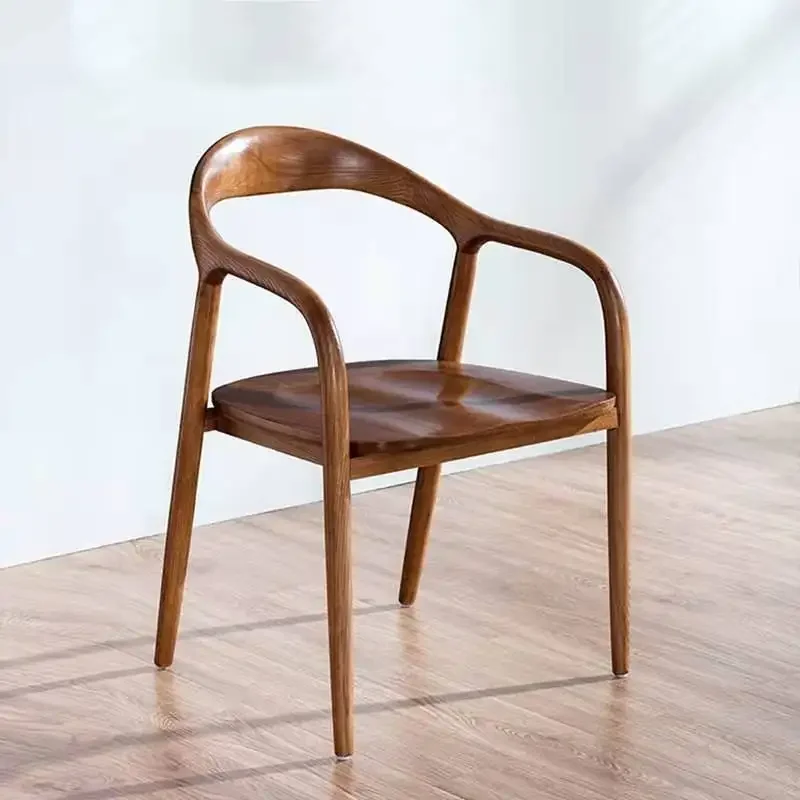

Nordic Outdoor Dining Chairs Wooden Office Arm Luxury Modern Dining Chairs Mobile Kitchen Sillas De Madera Balcony Furniture