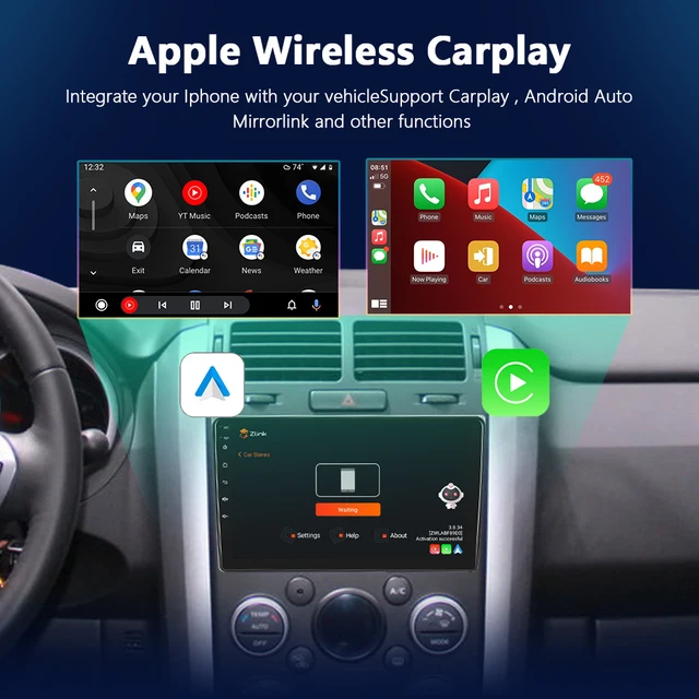 Podofo AI Android Car Multimedia Player 4G Split Screen Car Radio GPS Audio Stereo 2 Din Autoradio For Ford VW Toyota Nissan 3