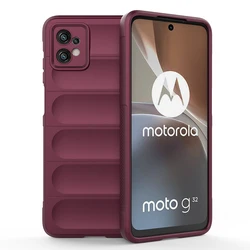 Durable Silicone Shockproof Phone Case Cover for Moto G54 (Plum)