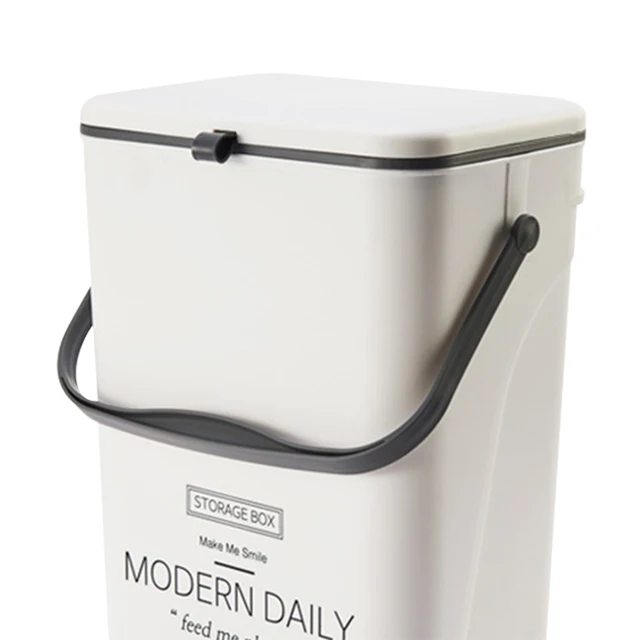7/12L Garbage Can Wall Mounted Garbage Container with Lid Hanging Trash Bin Large Capacity for Kitchen Counter Top Or Under Sink 3