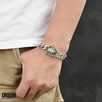 Bracelet en argent sterling S925, prix d'usine, dominateur, réservoir de lion, splendide, tendance, bijoux vintage, cadeau exquis 5